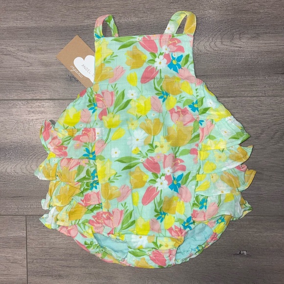 Angel Dear Springtime Tulips Sunsuit - Picture 3 of 6
